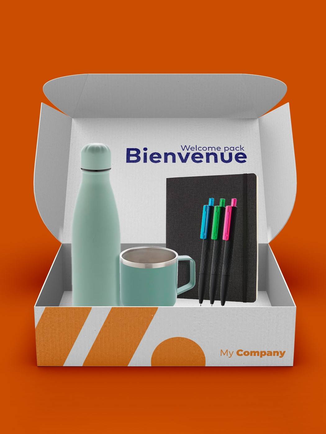 Welcome pack entreprise 37DEUX mug acier bouteille isotherme